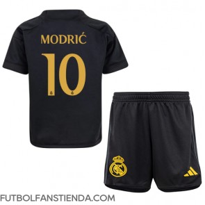 Real Madrid Luka Modric #10 Tercera Equipación Niños 2023-24 Manga Corta (+ Pantalones cortos)